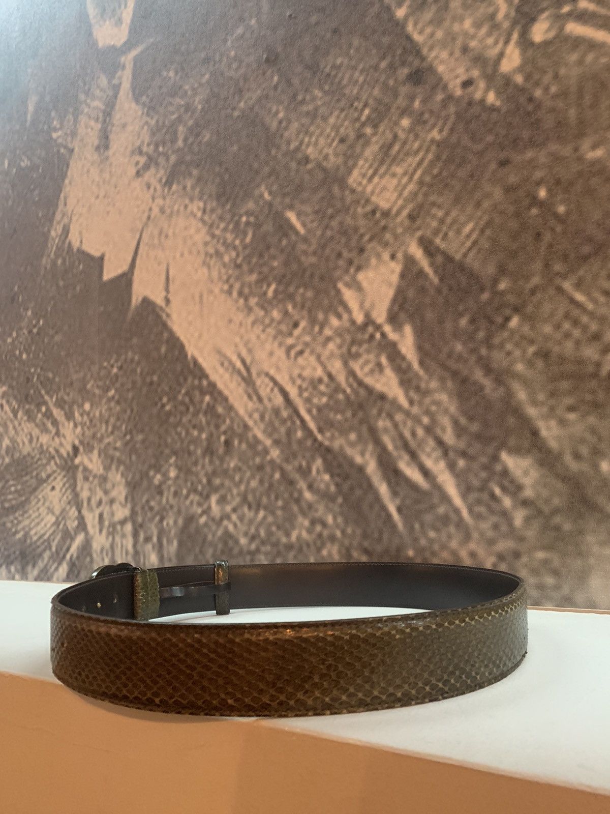 Gucci 🐍Gucci Python Leather GG man luxury belt Size ONE SIZE - 14 Thumbnail