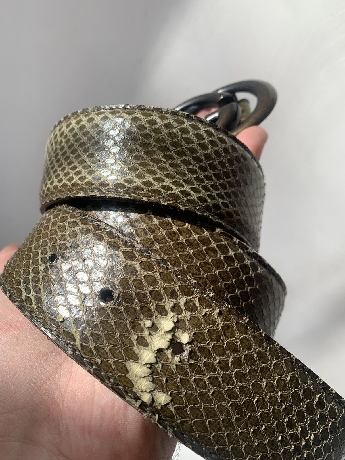 Gucci 🐍Gucci Python Leather GG man luxury belt Size ONE SIZE - 5 Thumbnail