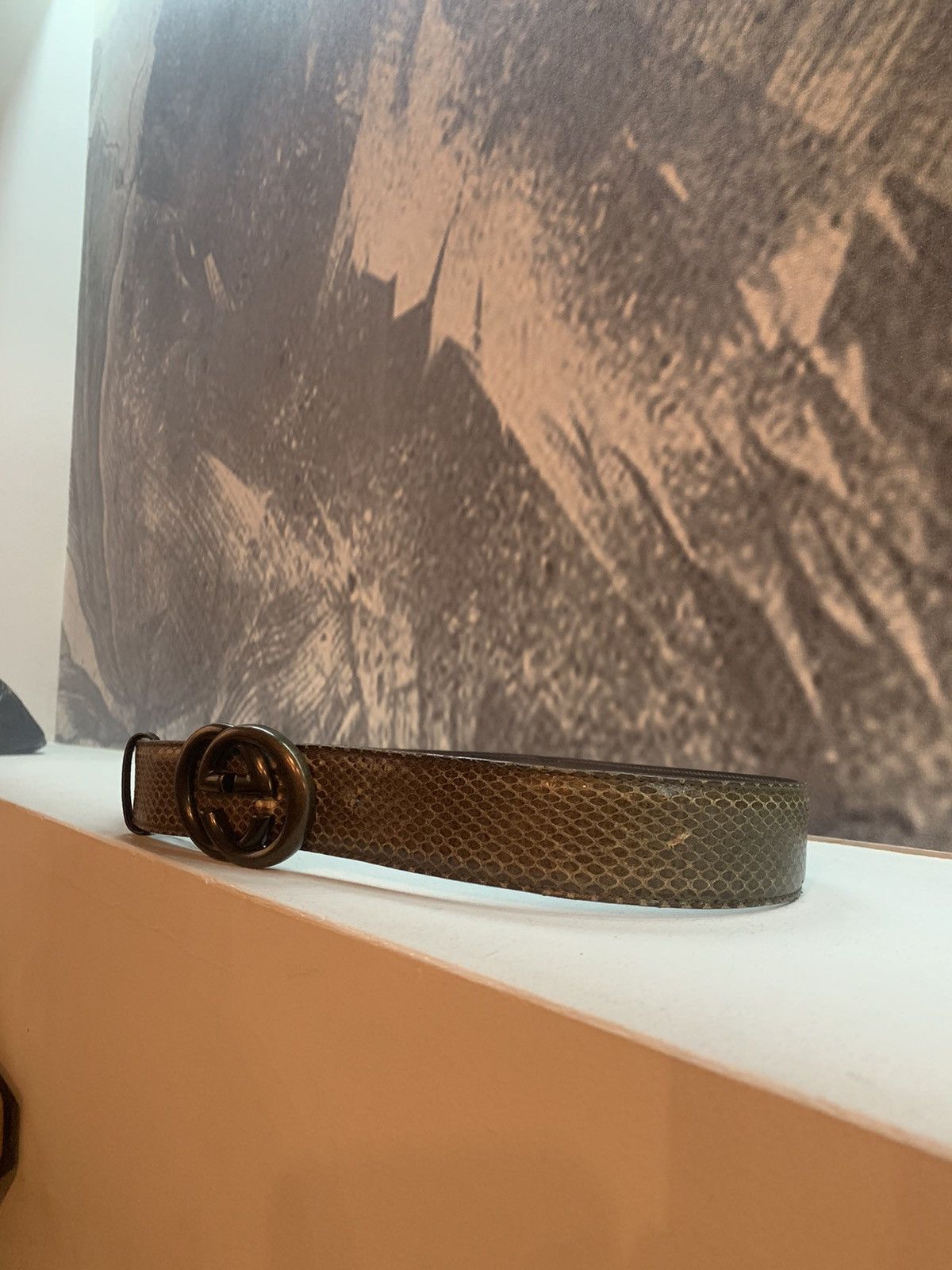 Gucci 🐍Gucci Python Leather GG man luxury belt Size ONE SIZE - 13 Thumbnail
