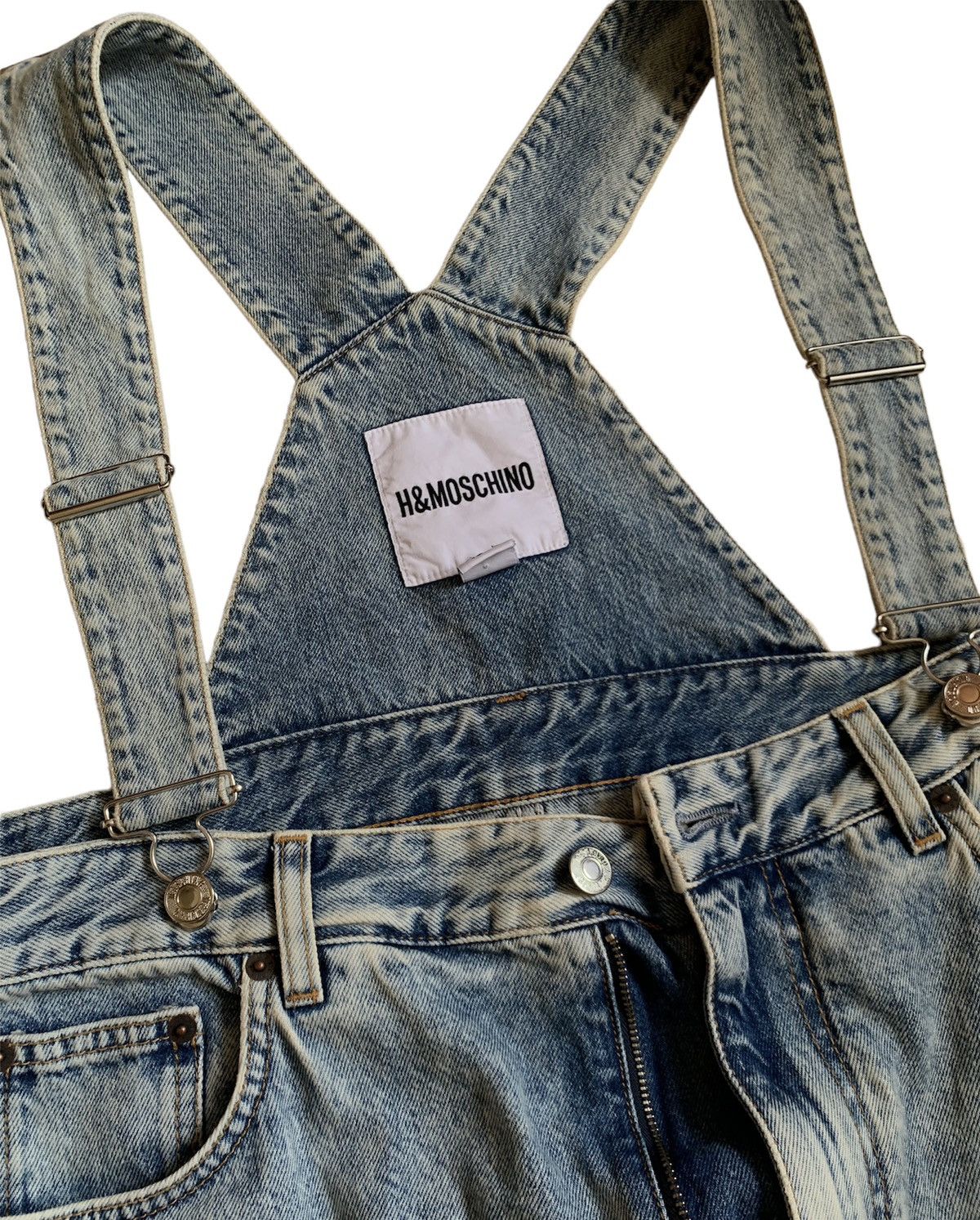 H&M H&Moschino blue denim overalls Size US 28 / EU 44 - 6 Thumbnail