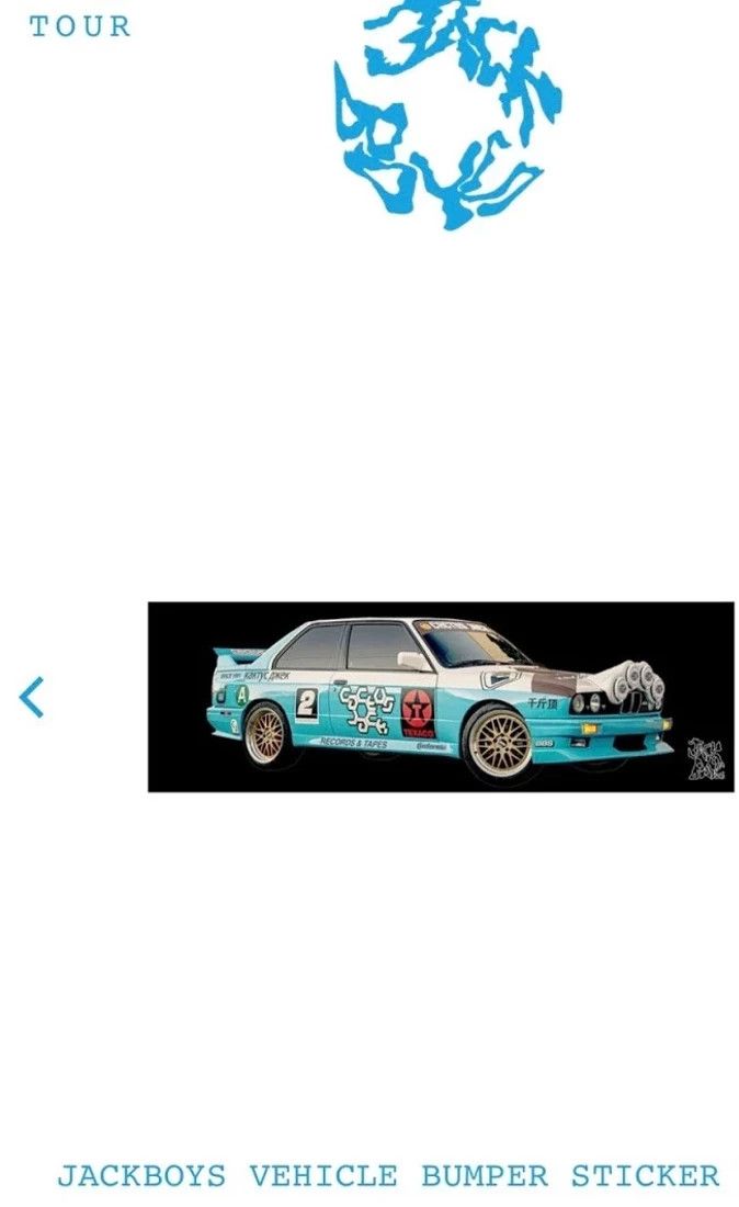 Travis Scott Travis Scott Black Jackboys Vehicle Bumper Sticker BMW Size ONE SIZE - 2 Thumbnail