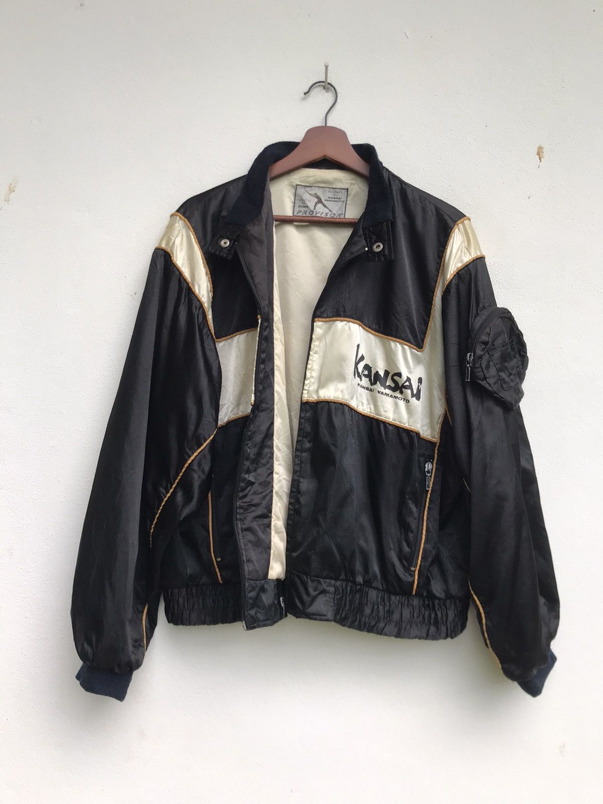 Kansai Yamamoto Vintage 90s Kansai Sleeve Pocket ‘Provisor Staff’ Bomber Size US M / EU 48-50 / 2 - 21 Thumbnail