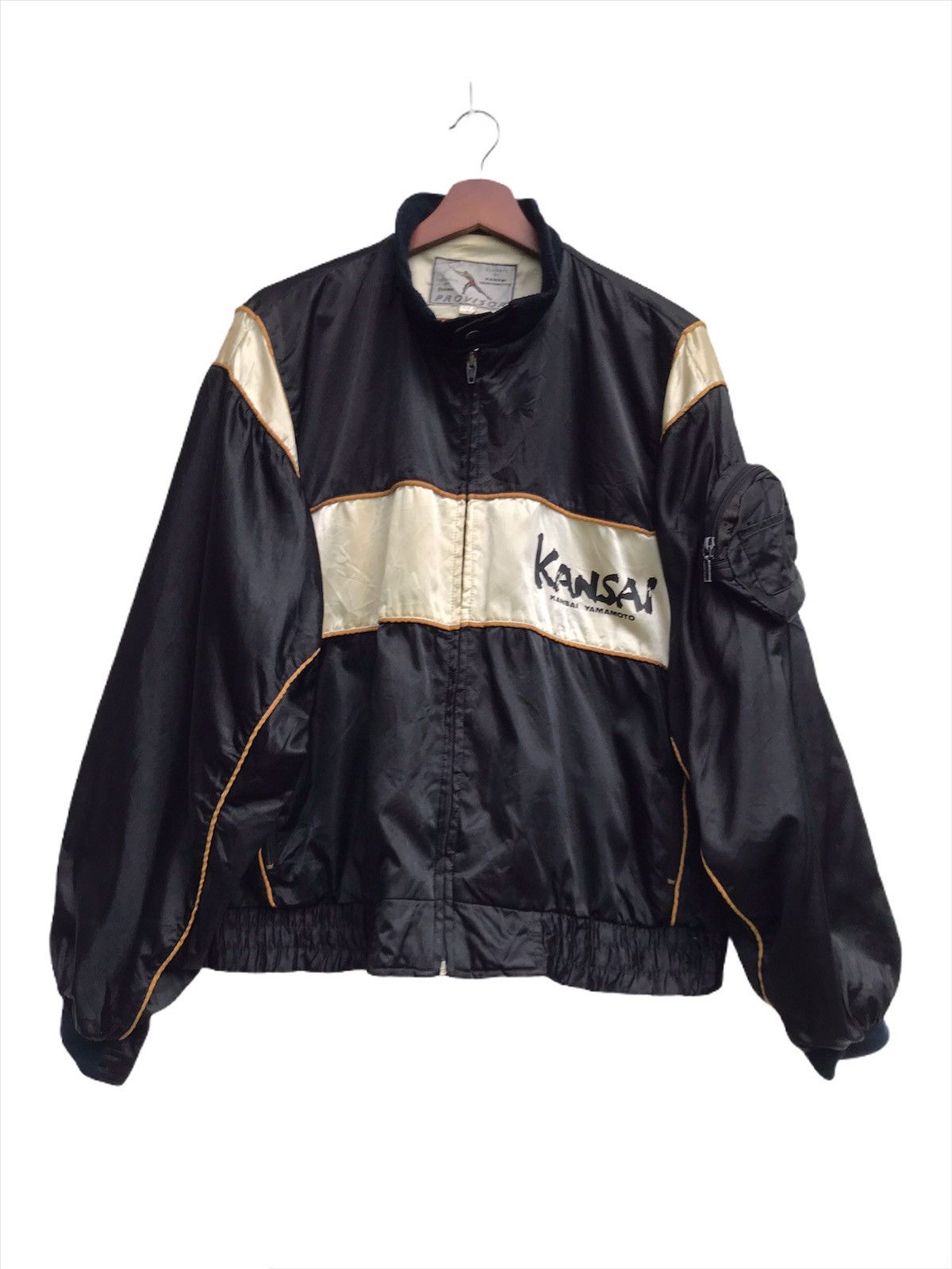 Kansai Yamamoto Vintage 90s Kansai Sleeve Pocket ‘Provisor Staff’ Bomber Size US M / EU 48-50 / 2 - 2 Thumbnail