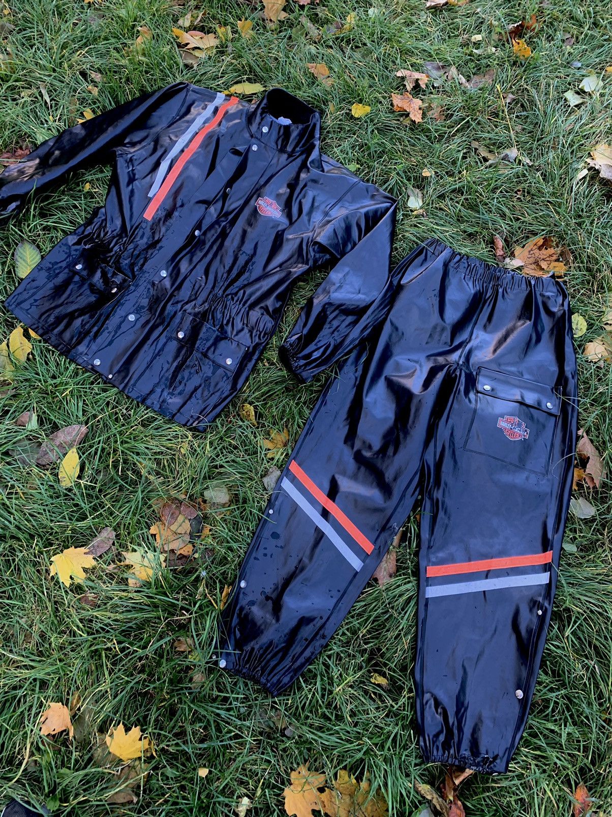 Harley Davidson Vintage Harley Davidson rare rain suit jacket pants Size US XL / EU 56 / 4 - 2 Thumbnail