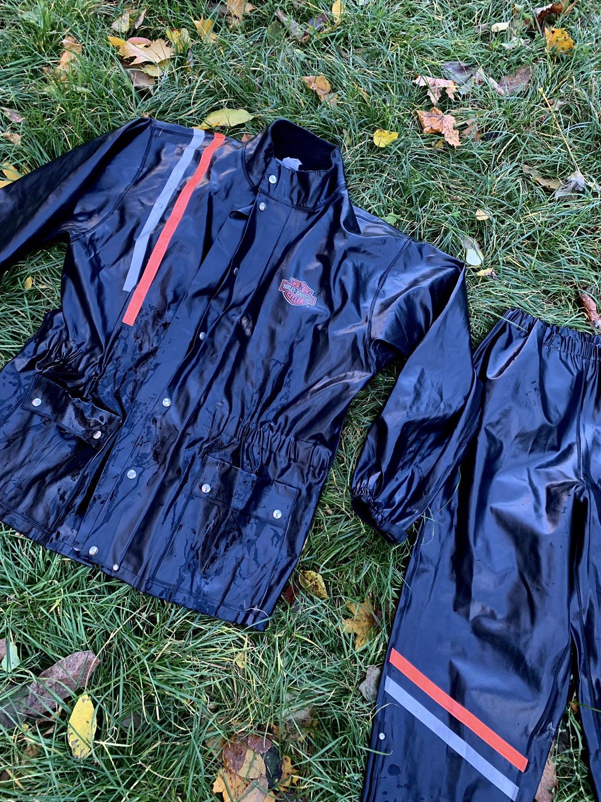 Harley Davidson Vintage Harley Davidson rare rain suit jacket pants Size US XL / EU 56 / 4 - 4 Thumbnail
