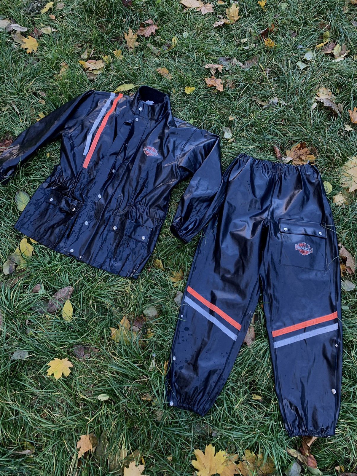 Harley Davidson Vintage Harley Davidson rare rain suit jacket pants Size US XL / EU 56 / 4 - 1 Thumbnail