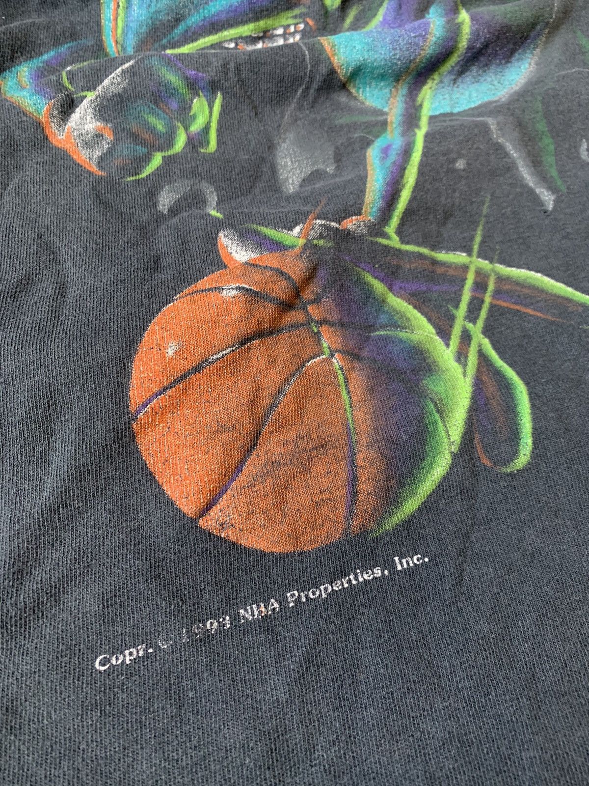 NBA × Vintage 1993 Charlotte Hornets Rare NBA vintage made in usa tee Size US XXL / EU 58 / 5 - 15 Thumbnail