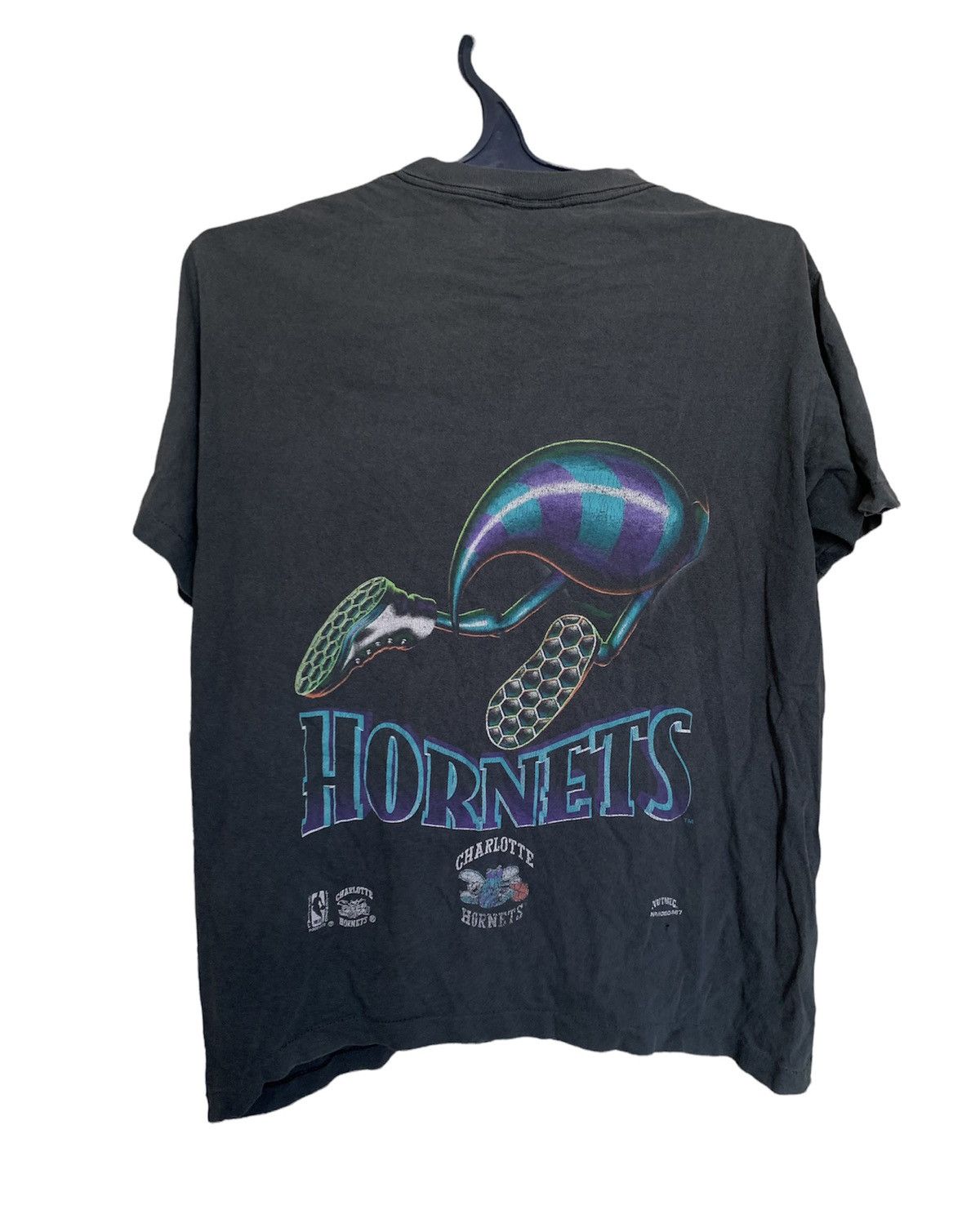NBA × Vintage 1993 Charlotte Hornets Rare NBA vintage made in usa tee Size US XXL / EU 58 / 5 - 5 Thumbnail