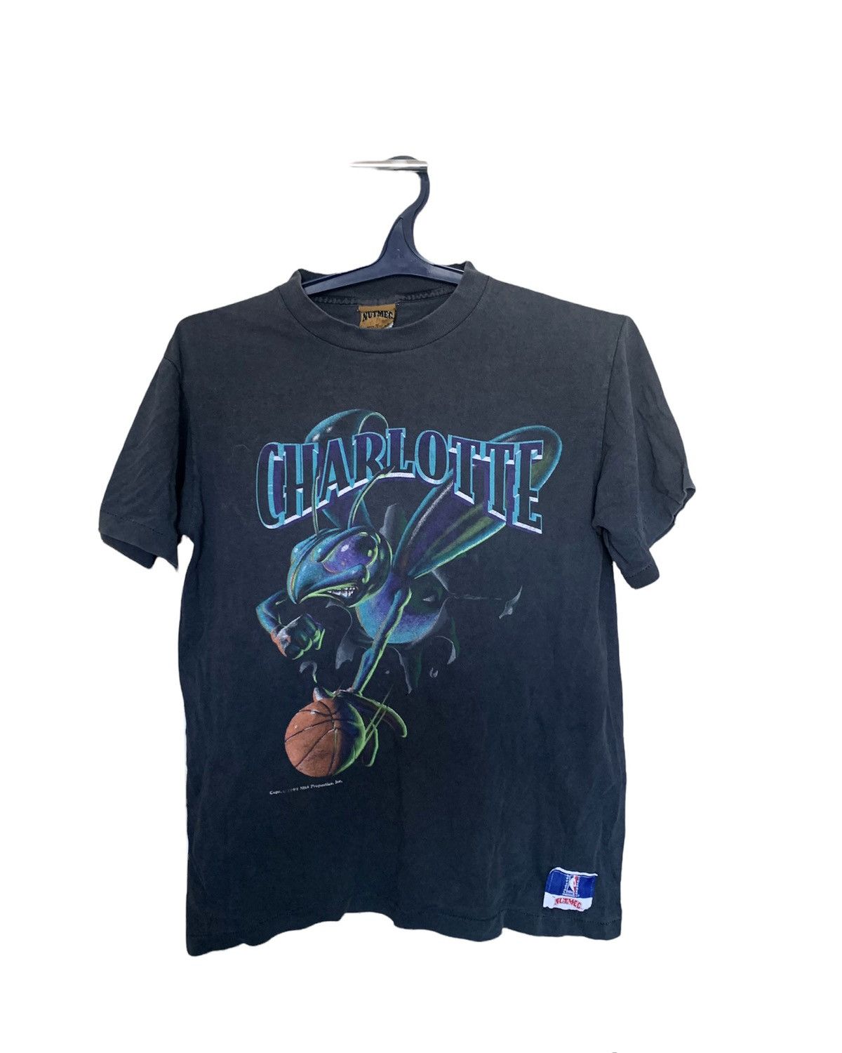 NBA × Vintage 1993 Charlotte Hornets Rare NBA vintage made in usa tee Size US XXL / EU 58 / 5 - 1 Thumbnail