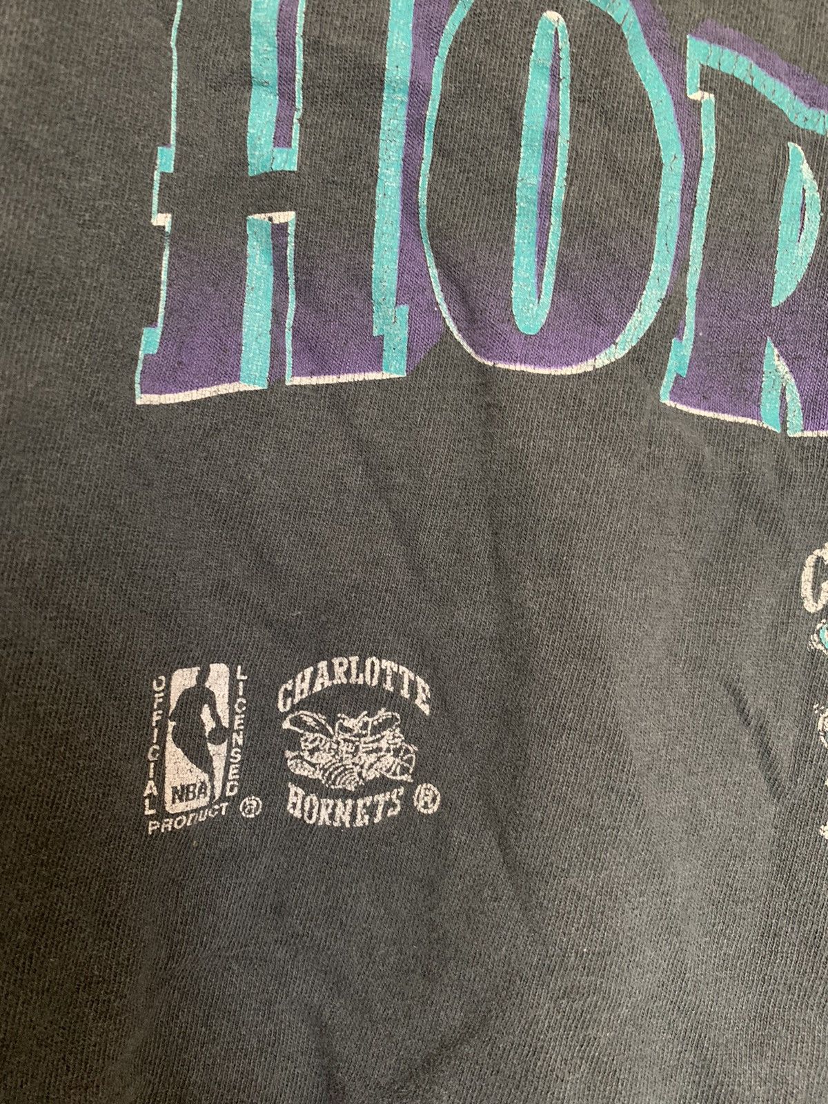NBA × Vintage 1993 Charlotte Hornets Rare NBA vintage made in usa tee Size US XXL / EU 58 / 5 - 9 Thumbnail
