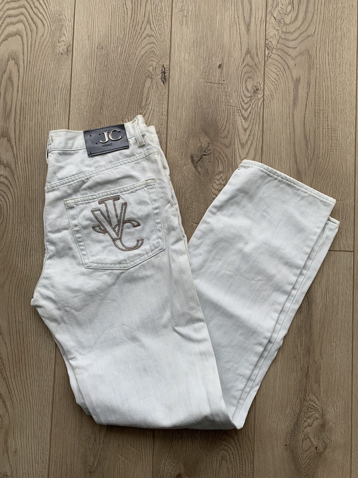 Versace 2001 Versace Jeans Couture logo denim jeans Size US 35 - 1 Thumbnail