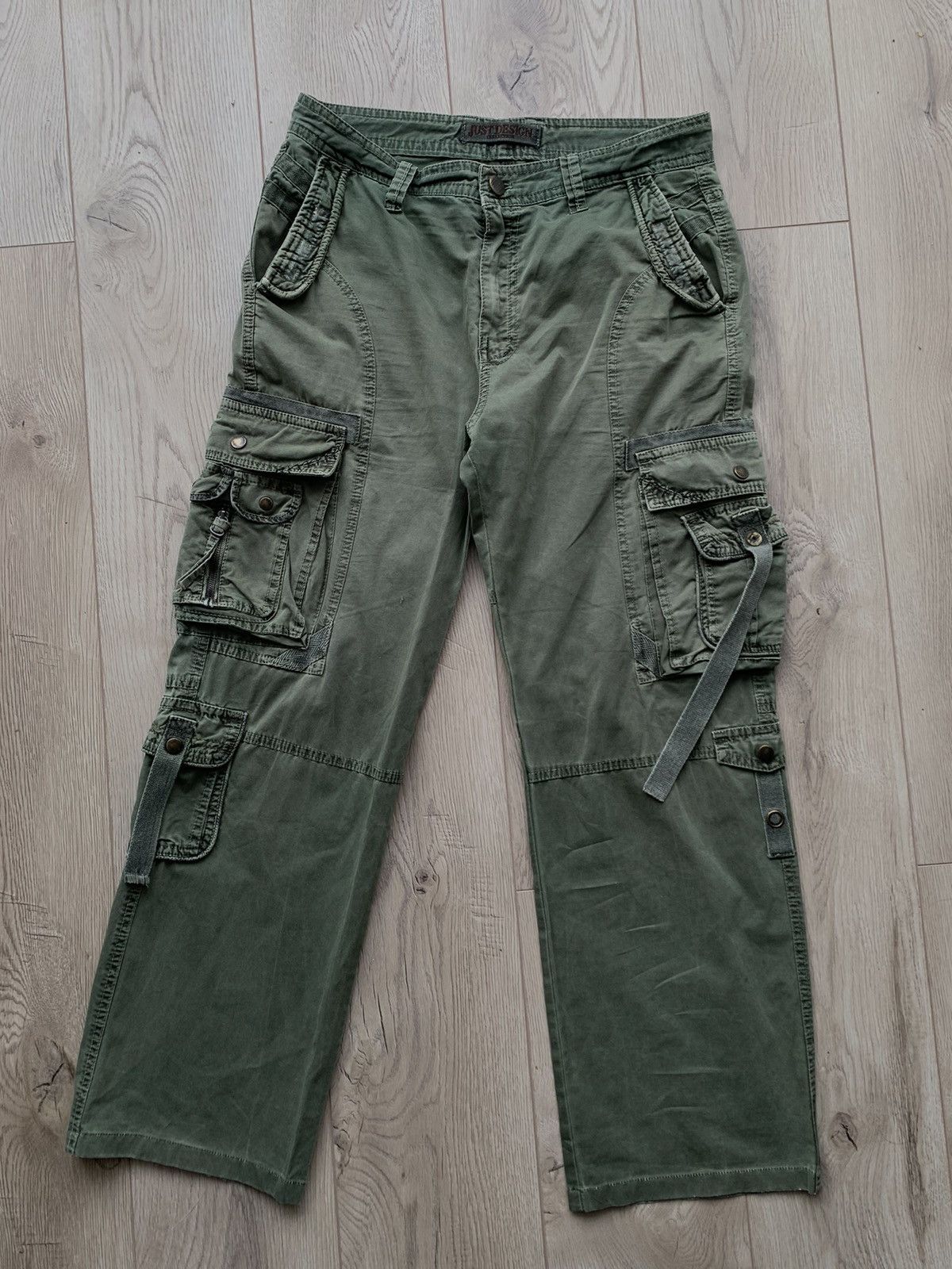 Japanese Brand × Vintage Just design vintage military bondage japanese cargo pants Size US 34 / EU 50 - 1 Thumbnail