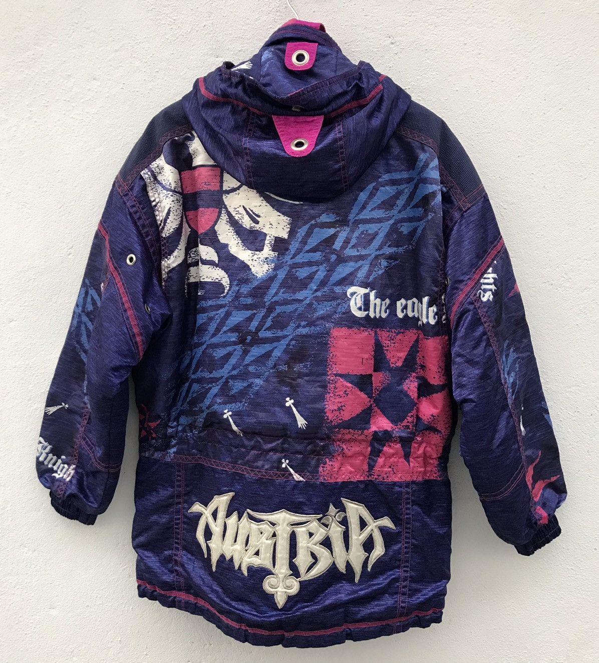 image of Vintage Austria By Asics Hooded Ski Jackets in Navy, Men's (Size Medium)