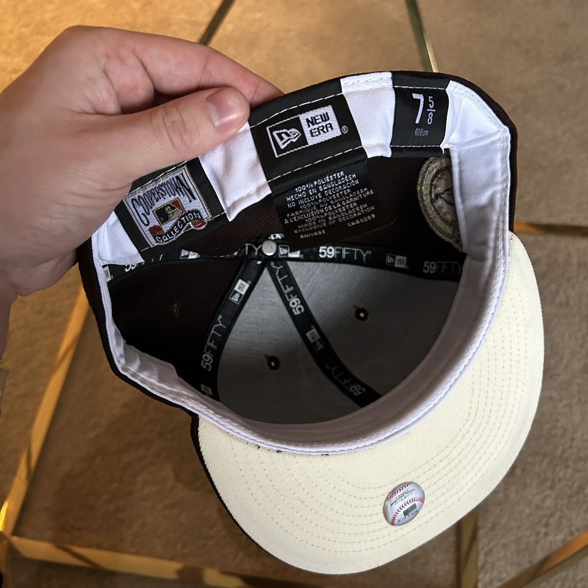 MLB × MyFitteds × New Era 7 5/8 WASHiNGTON NATiONALS “THE WARRiORS” 1979 brown cream Size ONE SIZE - 9 Thumbnail