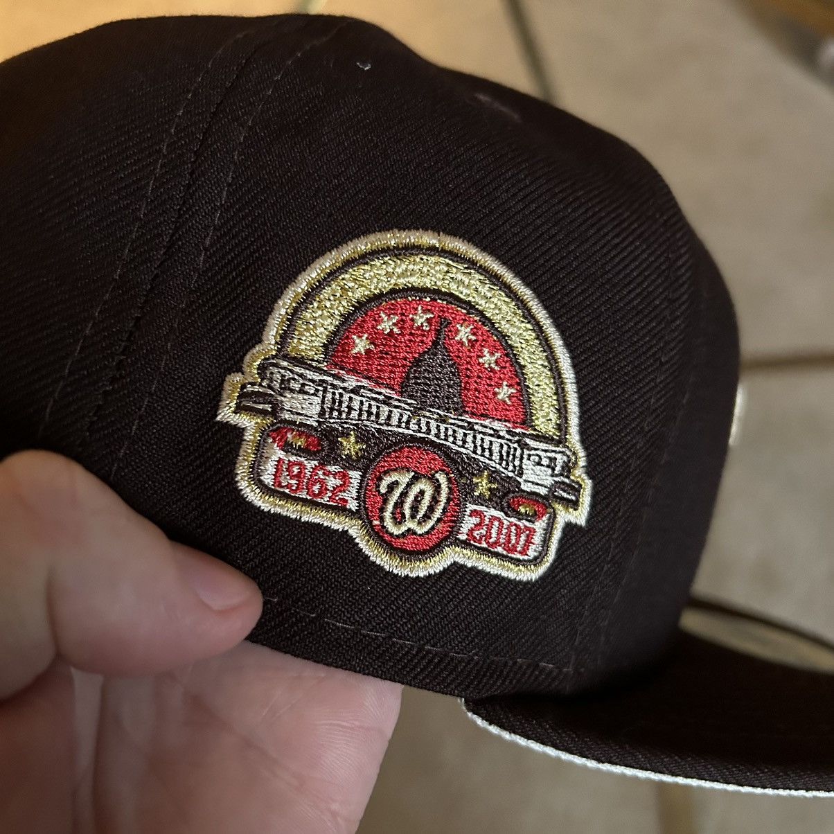 MLB × MyFitteds × New Era 7 5/8 WASHiNGTON NATiONALS “THE WARRiORS” 1979 brown cream Size ONE SIZE - 5 Thumbnail