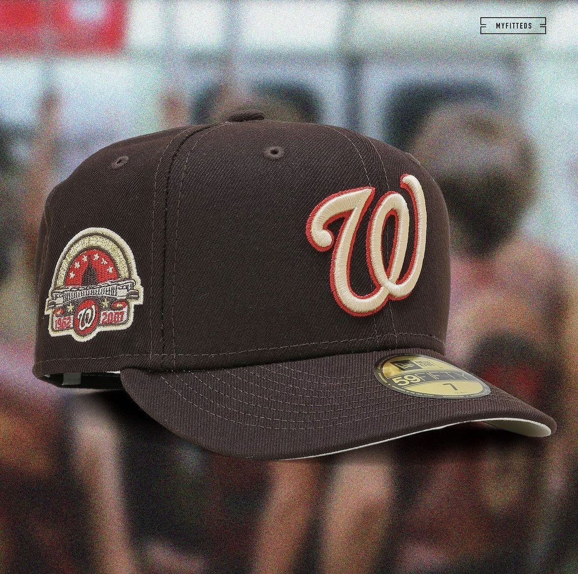 MLB × MyFitteds × New Era 7 5/8 WASHiNGTON NATiONALS “THE WARRiORS” 1979 brown cream Size ONE SIZE - 1 Thumbnail