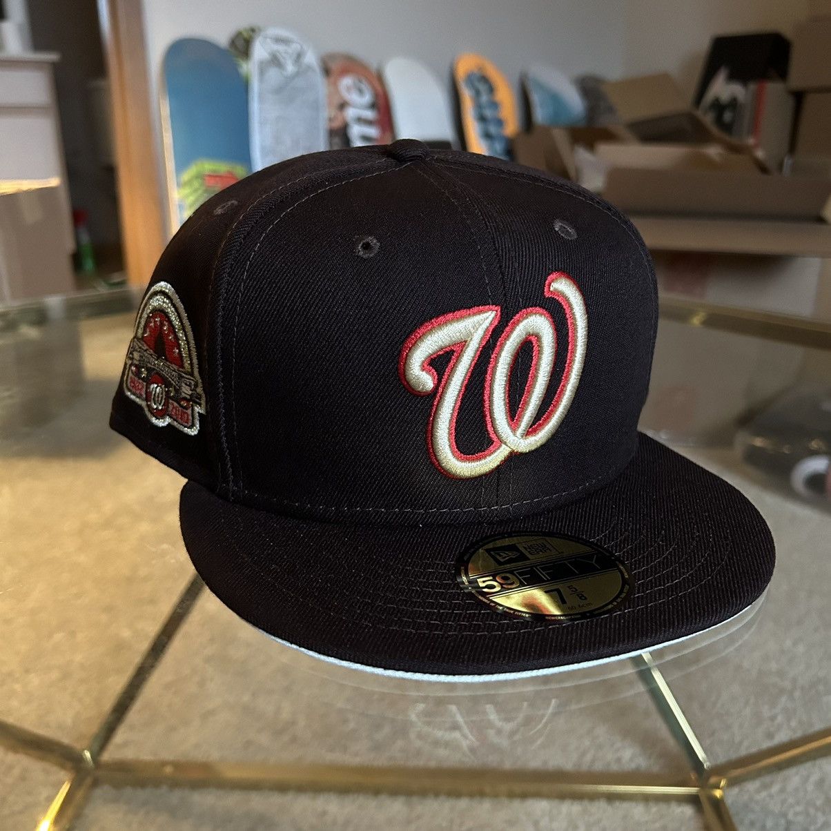 MLB × MyFitteds × New Era 7 5/8 WASHiNGTON NATiONALS “THE WARRiORS” 1979 brown cream Size ONE SIZE - 2 Thumbnail