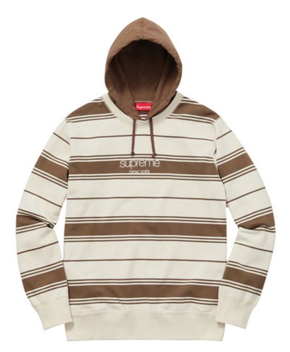 Supreme store striped hooded