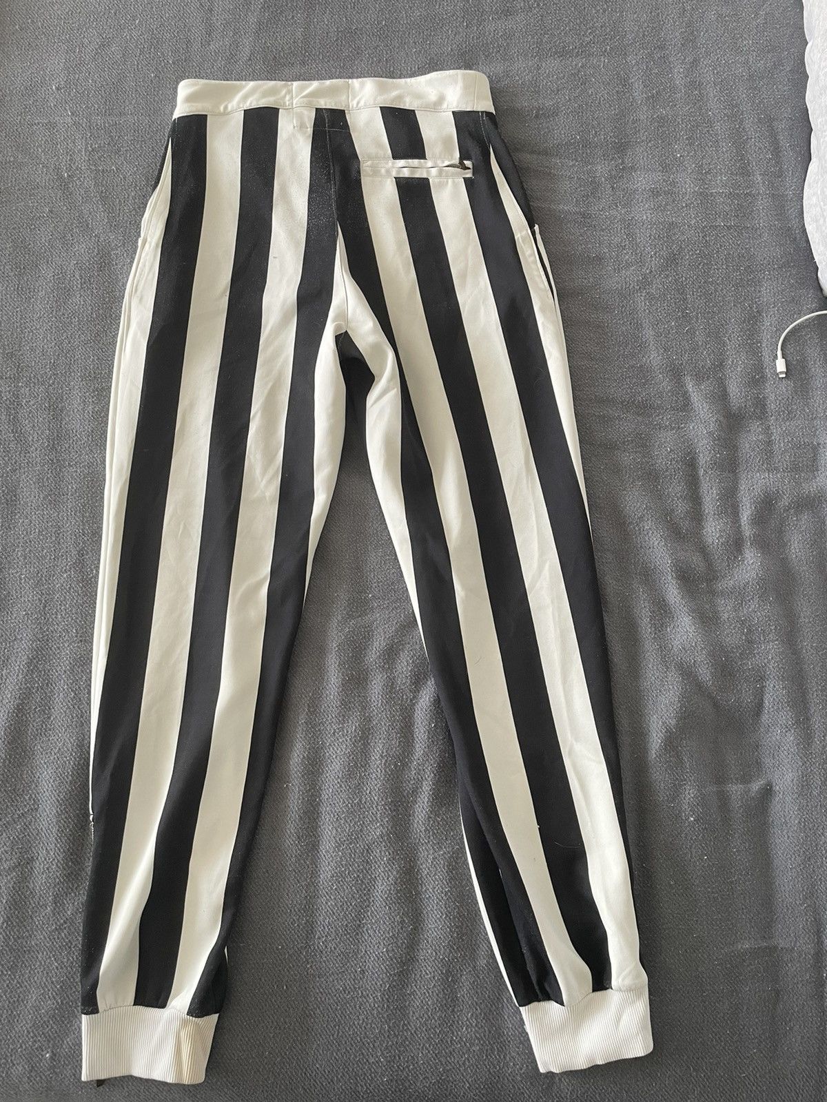 Vintage KAPPA KONTROLL BLACK & WHiTE STRiPED TRACK PANTS BEETLEJUiCE Size 30" / US 8 / IT 44 - 3 Thumbnail
