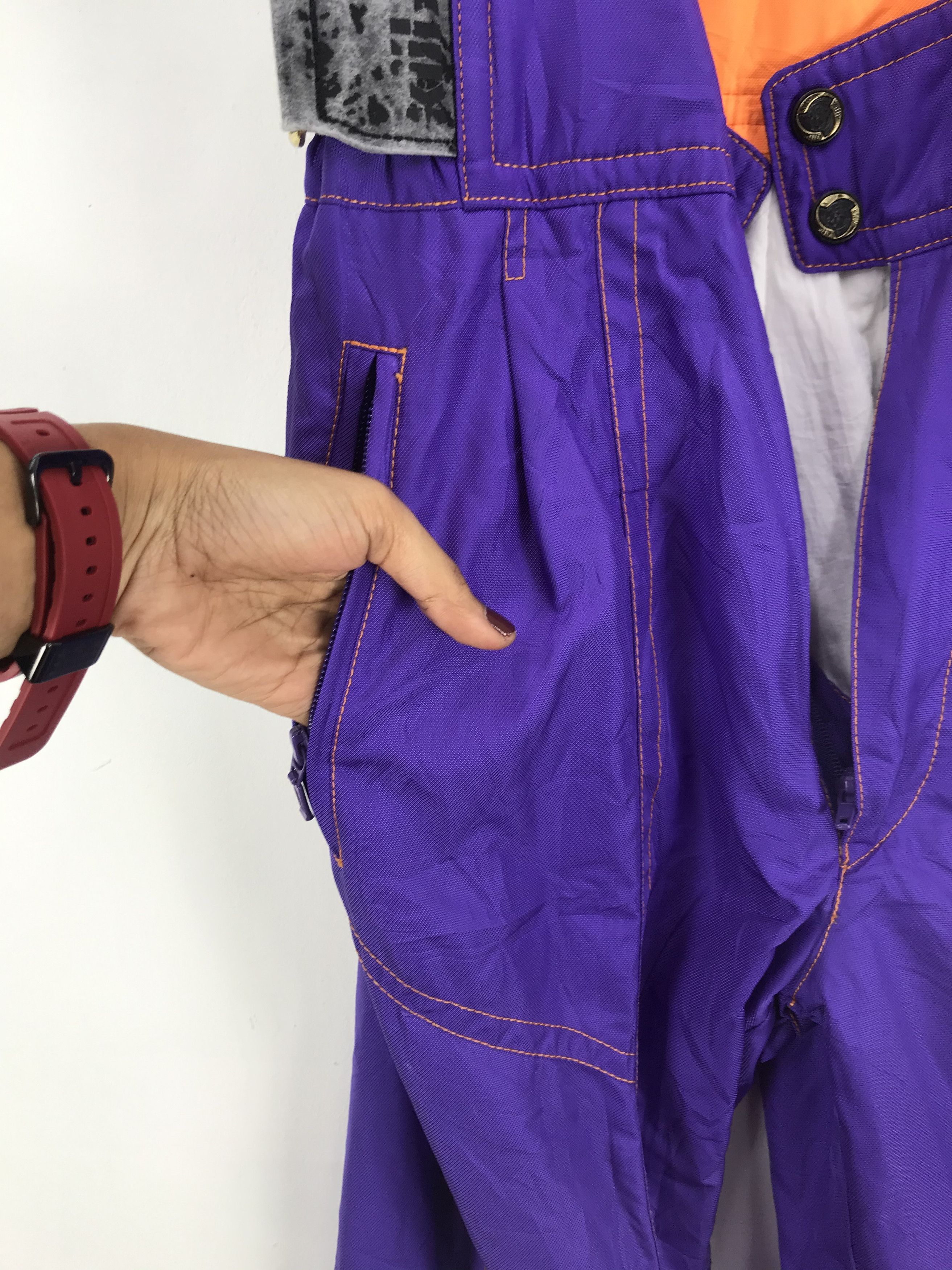 Japanese Brand × Vintage Couleur Feutre Ski Overall Jumpsuit Japanese Ski Snowboards Size US 30 / EU 46 - 9 Thumbnail