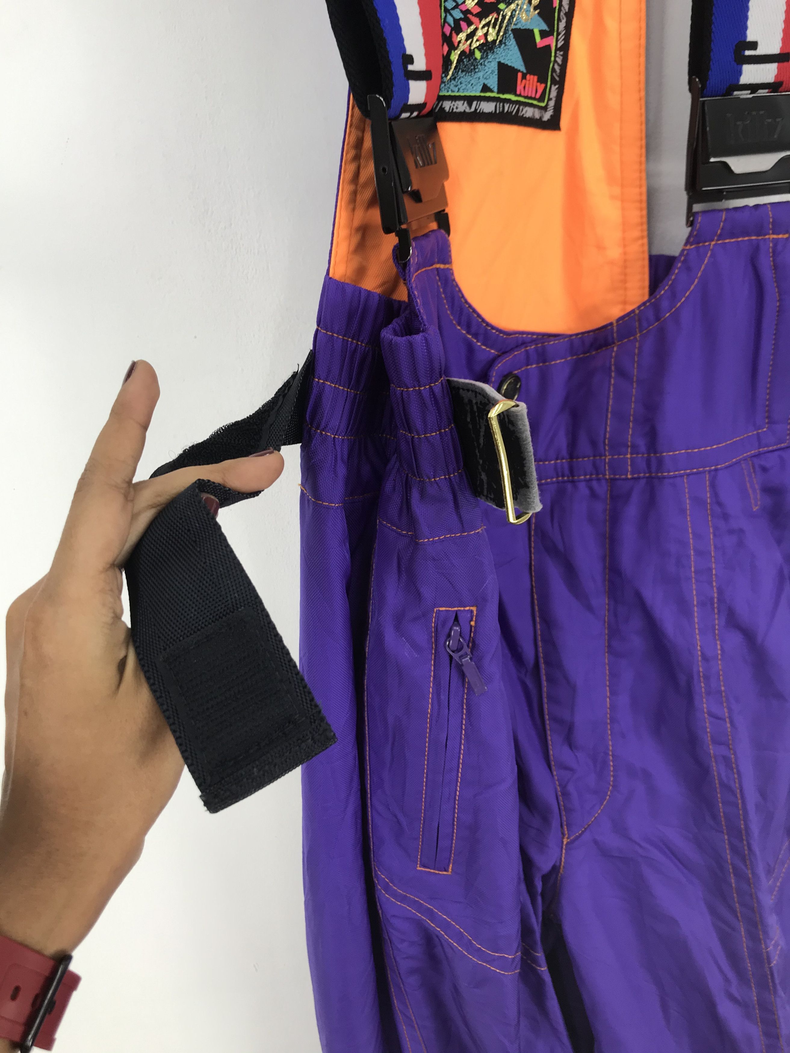 Japanese Brand × Vintage Couleur Feutre Ski Overall Jumpsuit Japanese Ski Snowboards Size US 30 / EU 46 - 6 Thumbnail