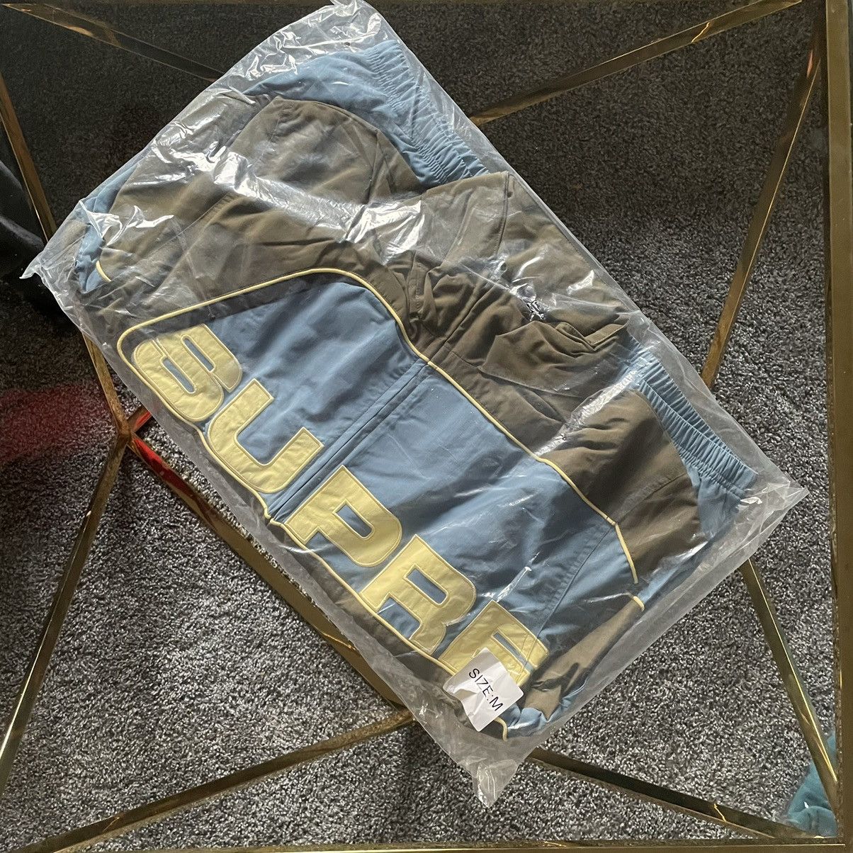 Supreme Autumn 2021 S Paneled Track Jacket Olive Drab Teal Volt Size US M / EU 48-50 / 2 - 3 Thumbnail