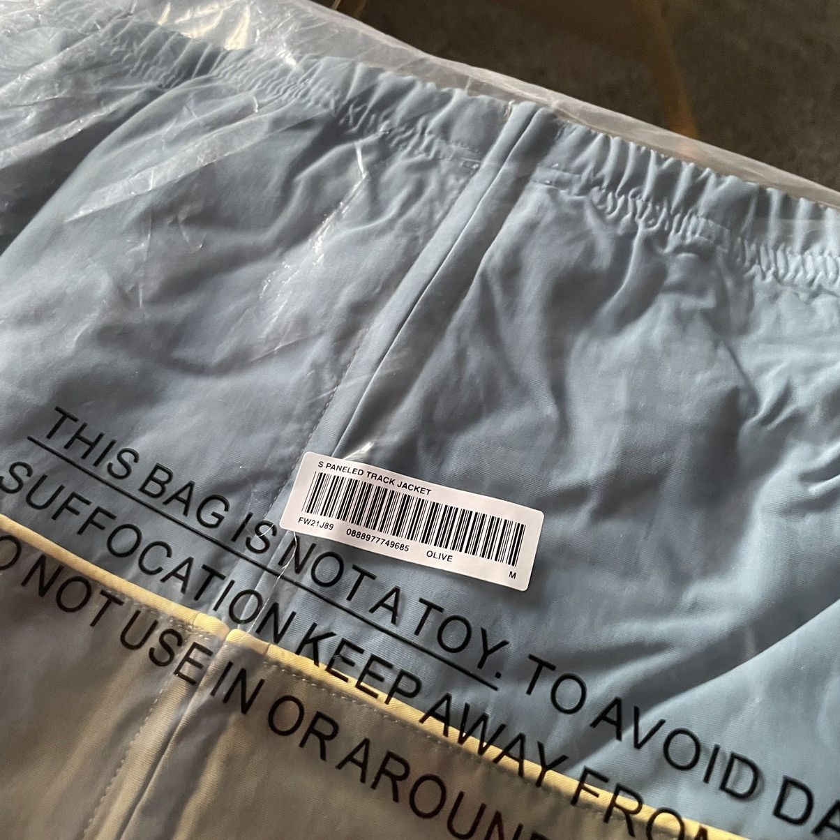 Supreme Autumn 2021 S Paneled Track Jacket Olive Drab Teal Volt Size US M / EU 48-50 / 2 - 4 Thumbnail