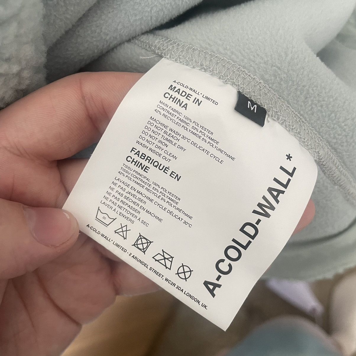 A-COLD-WALL* ASYMMETRiC PANELED SHERPA PiLE FLEECE BiAS COAT JACKET Size US L / EU 52-54 / 3 - 10 Thumbnail