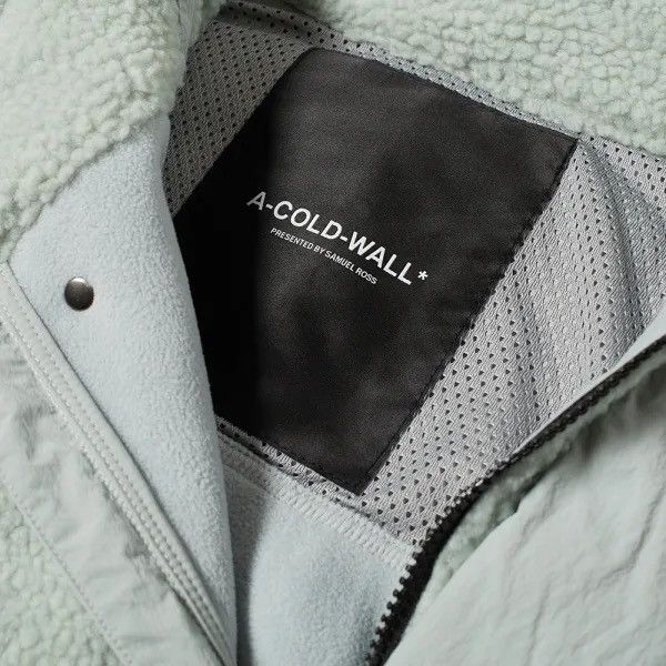 A-COLD-WALL* ASYMMETRiC PANELED SHERPA PiLE FLEECE BiAS COAT JACKET Size US L / EU 52-54 / 3 - 20 Thumbnail
