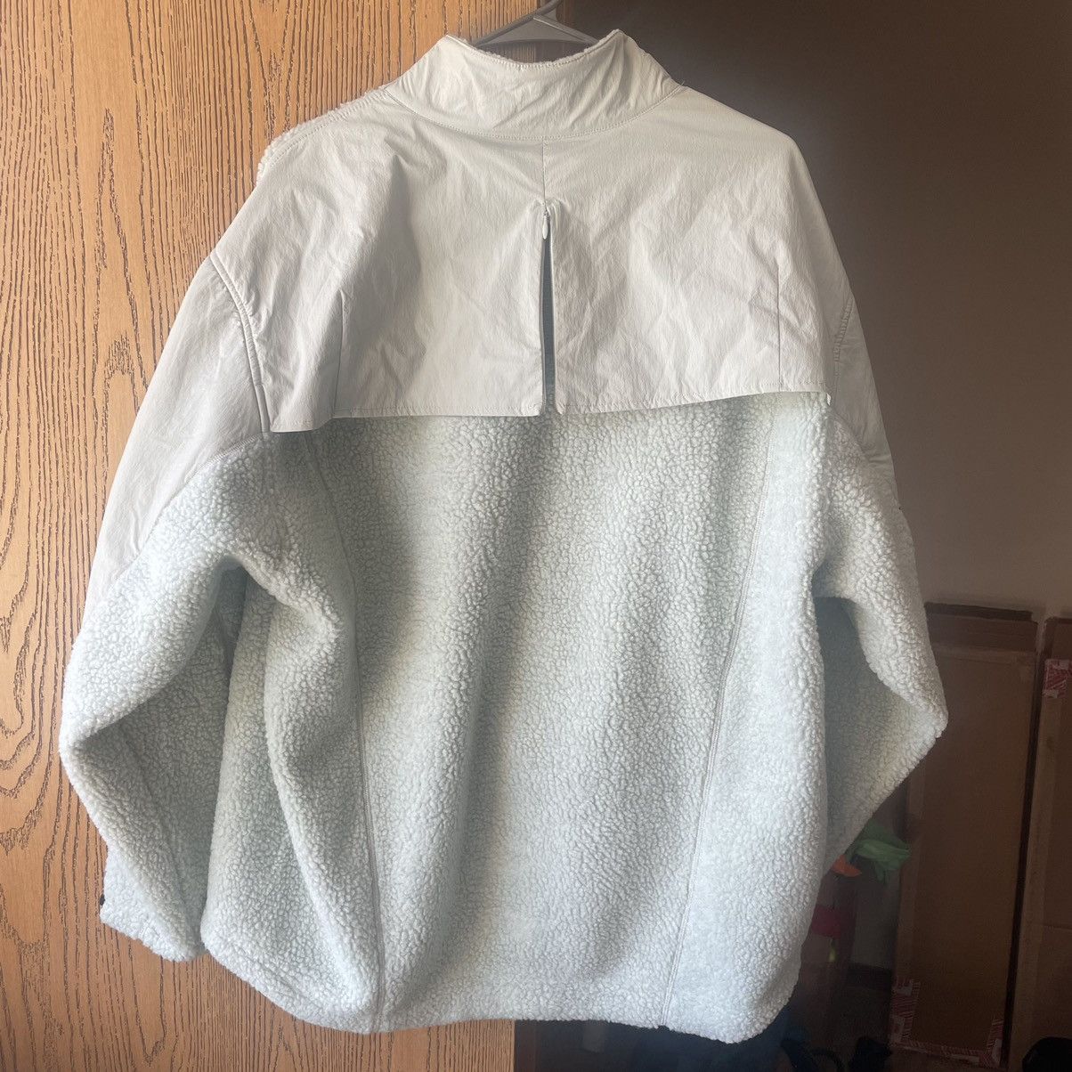 A-COLD-WALL* ASYMMETRiC PANELED SHERPA PiLE FLEECE BiAS COAT JACKET Size US L / EU 52-54 / 3 - 14 Thumbnail