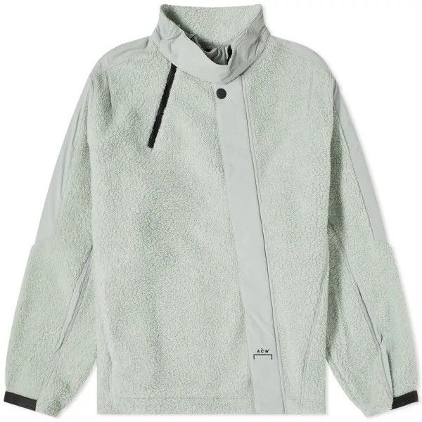 A-COLD-WALL* ASYMMETRiC PANELED SHERPA PiLE FLEECE BiAS COAT JACKET Size US L / EU 52-54 / 3 - 19 Thumbnail