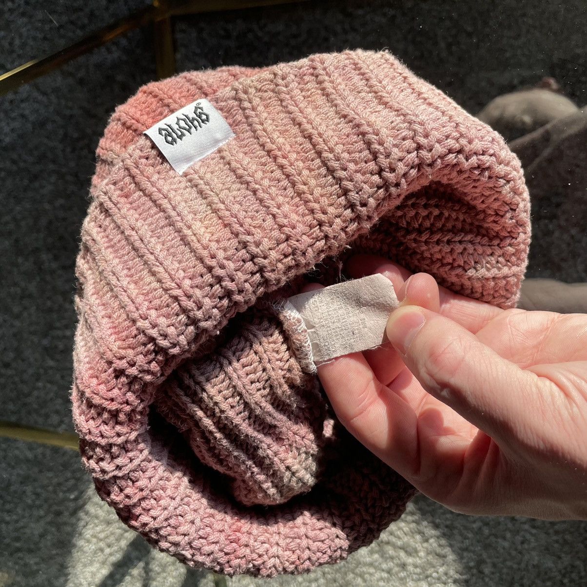 Handmade ALOHA WORLDWiDE SHOP “HEADACHE” GREYMATTER BRAiN DYE BEANiE Size ONE SIZE - 3 Thumbnail