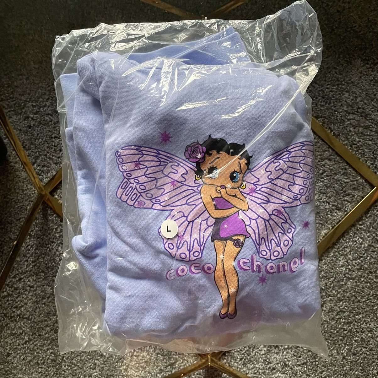 Mega Yacht Betty Boop CoCo Chanel Hoodie Sweatshirt loopback terry Size L / US 10 / IT 46 - 2 Thumbnail