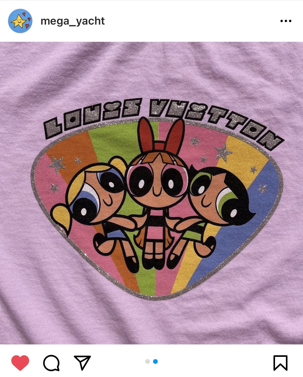 Louis Vuitton powerpuff girls glitter tee