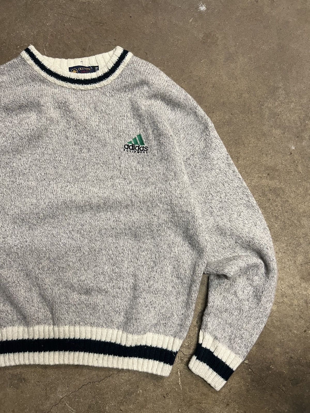 Adidas × USA Olympics × Vintage Vintage 90's Adidas Olympics Knit Sweater Size US XL / EU 56 / 4 - 2 Thumbnail