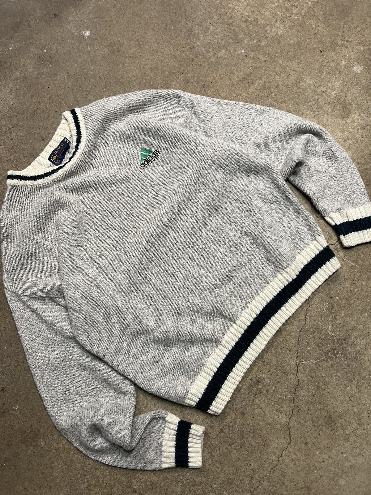 Adidas × USA Olympics × Vintage Vintage 90's Adidas Olympics Knit Sweater Size US XL / EU 56 / 4 - 5 Thumbnail