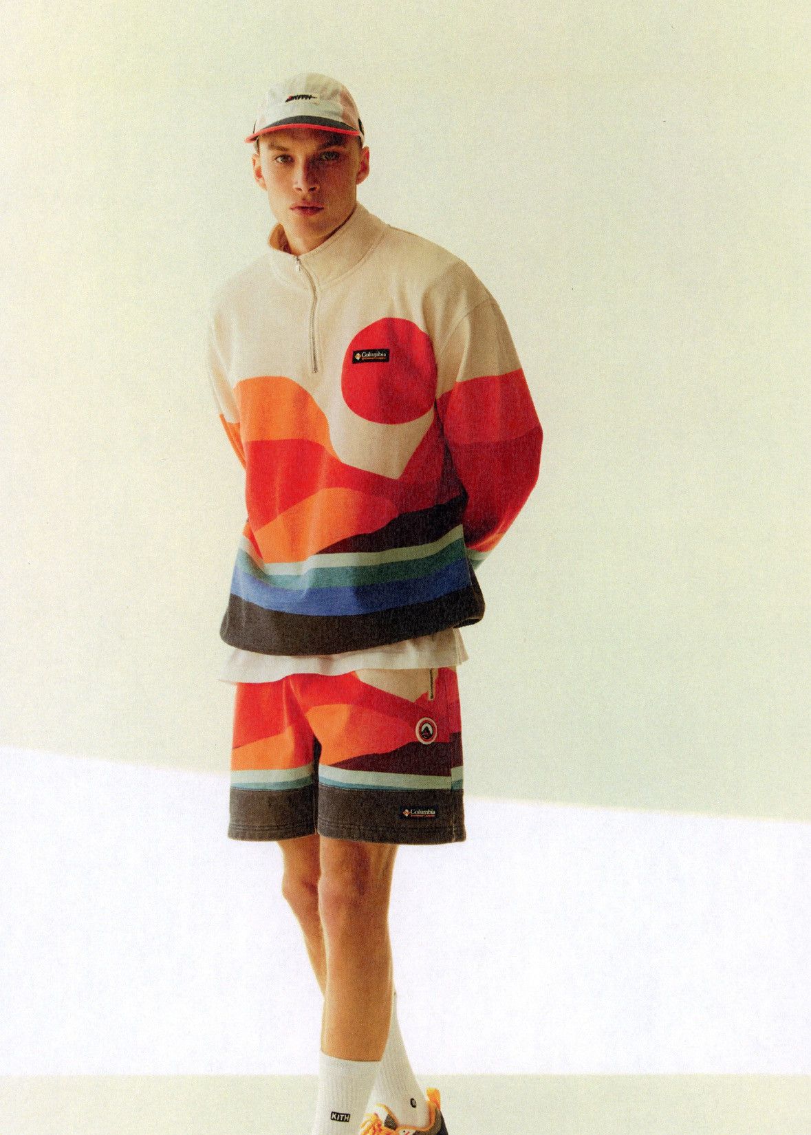 Columbia × Kith 2022 Sonoran Desert Quarterzip Fleece Red Hibiscus Sunset Size US L / EU 52-54 / 3 - 15 Thumbnail