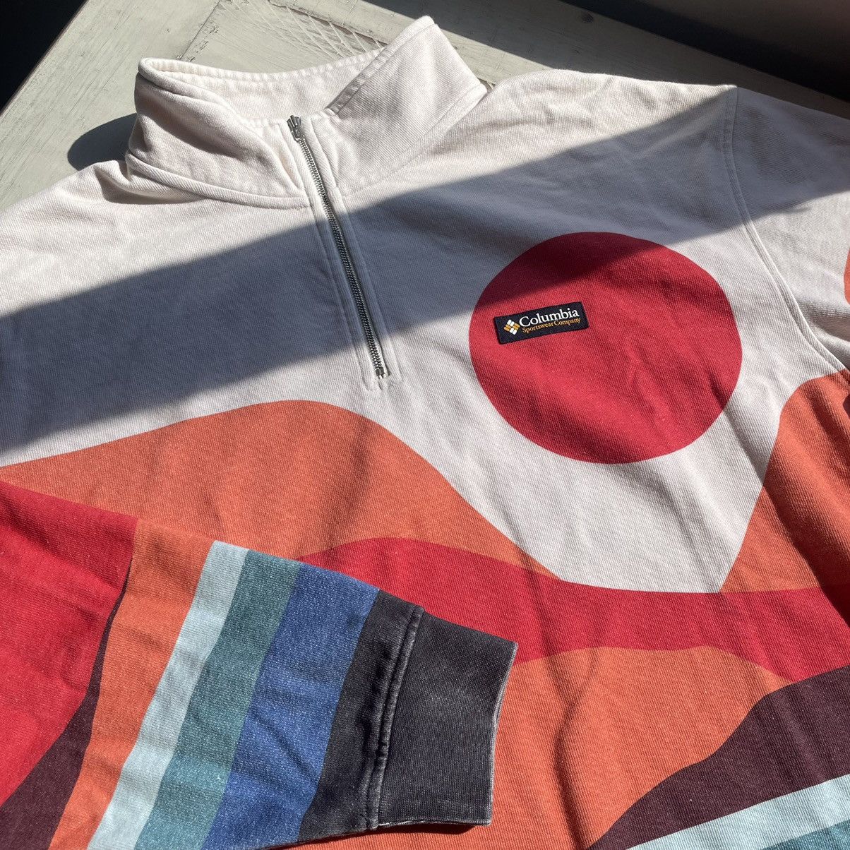 Columbia × Kith 2022 Sonoran Desert Quarterzip Fleece Red Hibiscus Sunset Size US L / EU 52-54 / 3 - 3 Thumbnail