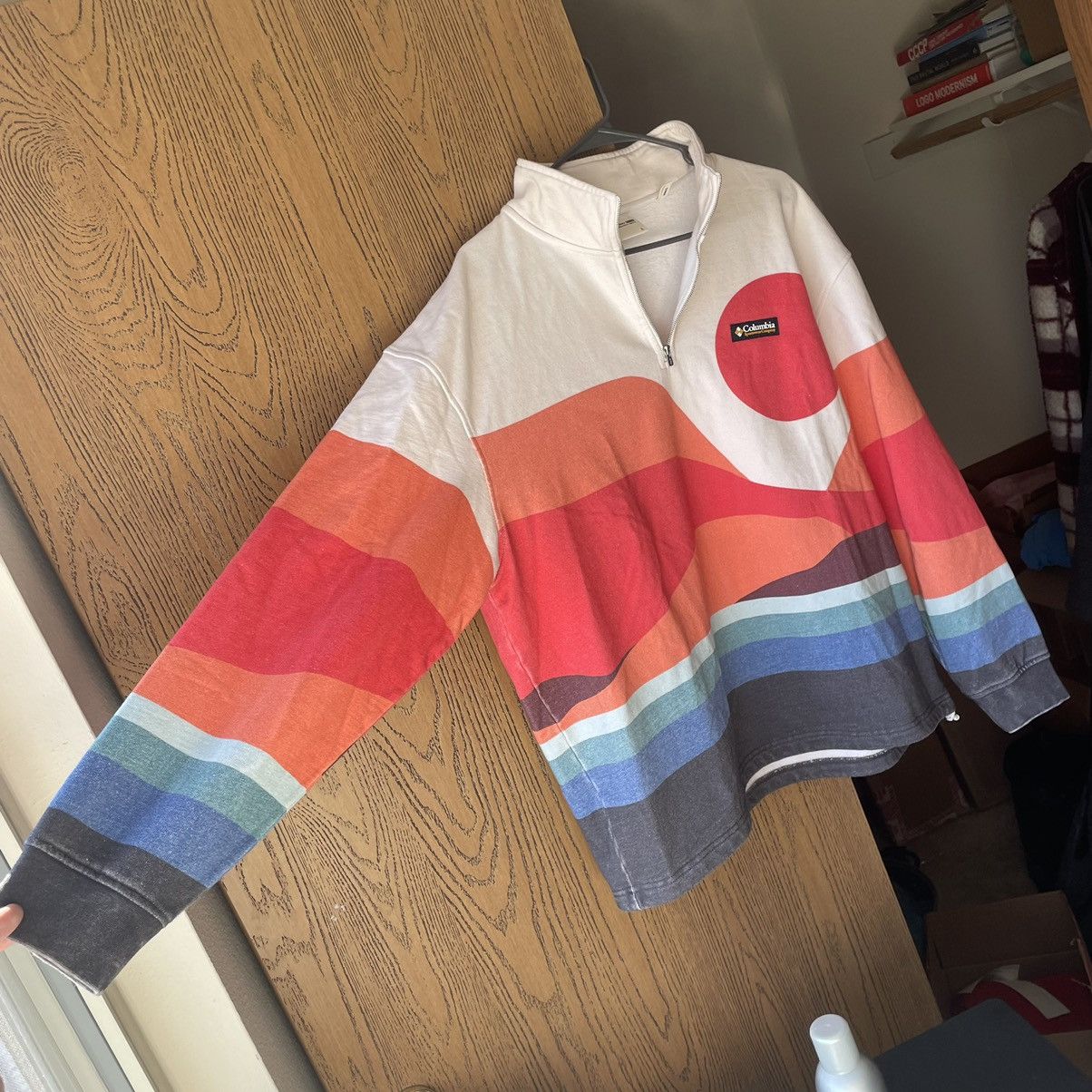 Columbia × Kith 2022 Sonoran Desert Quarterzip Fleece Red Hibiscus Sunset Size US L / EU 52-54 / 3 - 12 Thumbnail