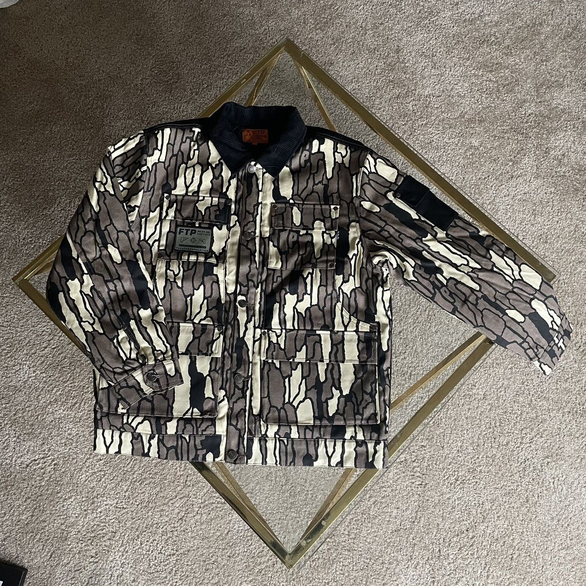 Fuck The Population FTP TREEBARK CAMO SHOOTiNG RANGE JACKET WORK CHORE COAT Size US L / EU 52-54 / 3 - 6 Thumbnail