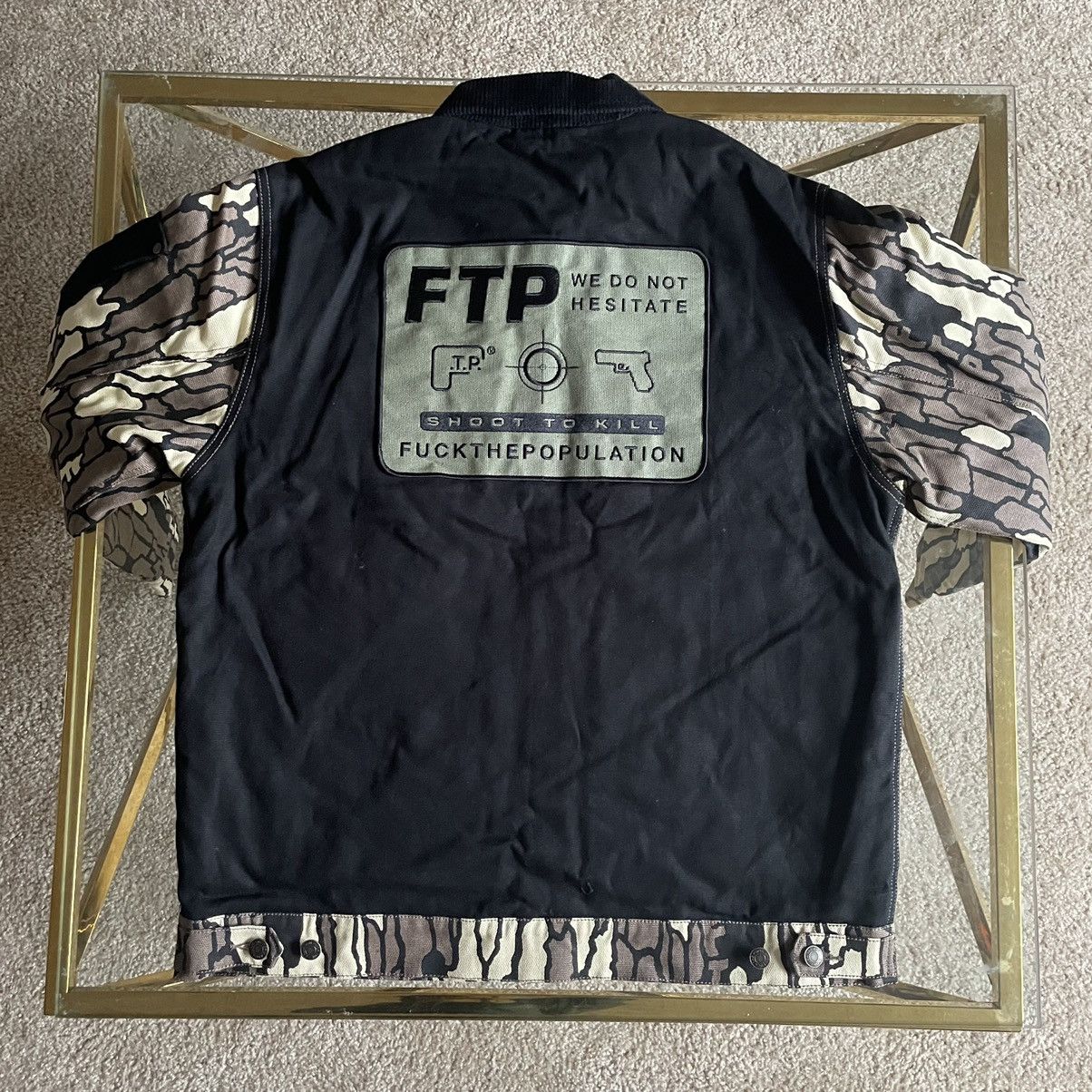 Fuck The Population FTP TREEBARK CAMO SHOOTiNG RANGE JACKET WORK CHORE COAT Size US L / EU 52-54 / 3 - 7 Thumbnail