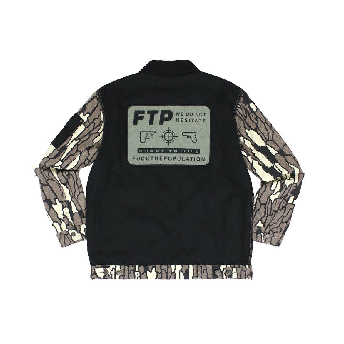 Fuck The Population FTP TREEBARK CAMO SHOOTiNG RANGE JACKET WORK CHORE COAT Size US L / EU 52-54 / 3 - 14 Thumbnail
