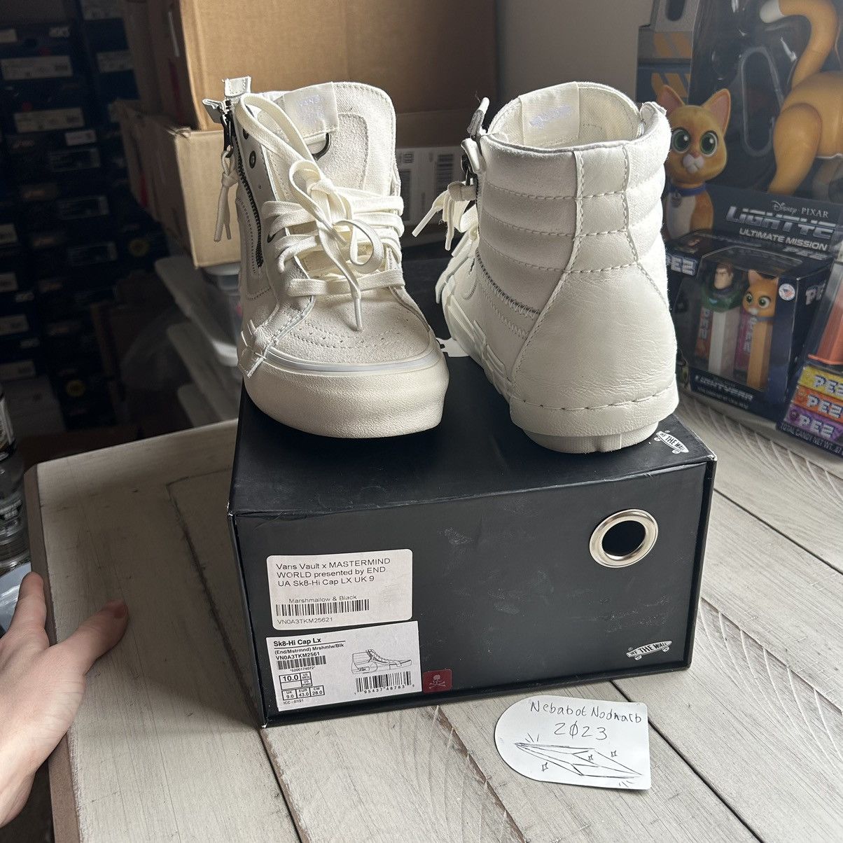 END. VANS MASTERMiND WORLD SK8 Hi CAP LX LEATHER ZiP VN0A3TKM2561 Size US 10 / EU 43 - 2 Thumbnail