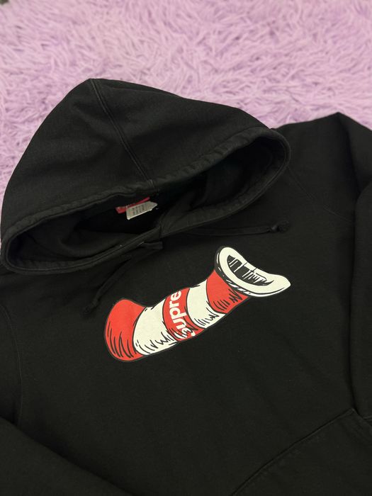 Supreme Supreme Cat In The Hat Hoodie Black Medium | Grailed