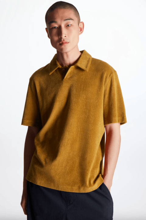 Cos Loose Polo T-Shirt Organic Cotton Frottee XL Size US XL / EU 56 / 4 - 7 Thumbnail