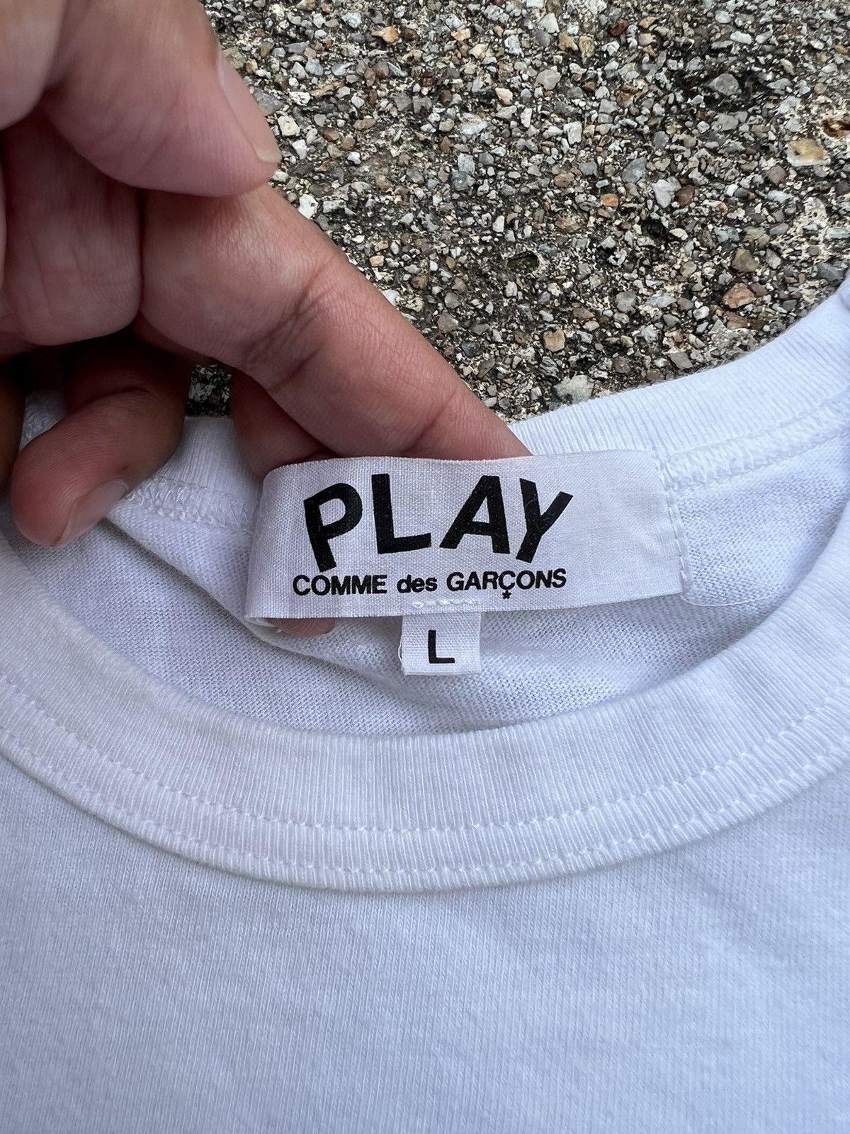 Comme des Garcons × Japanese Brand Comme Des Garcons Big Logo Spell Out Shirt Size US L / EU 52-54 / 3 - 3 Thumbnail