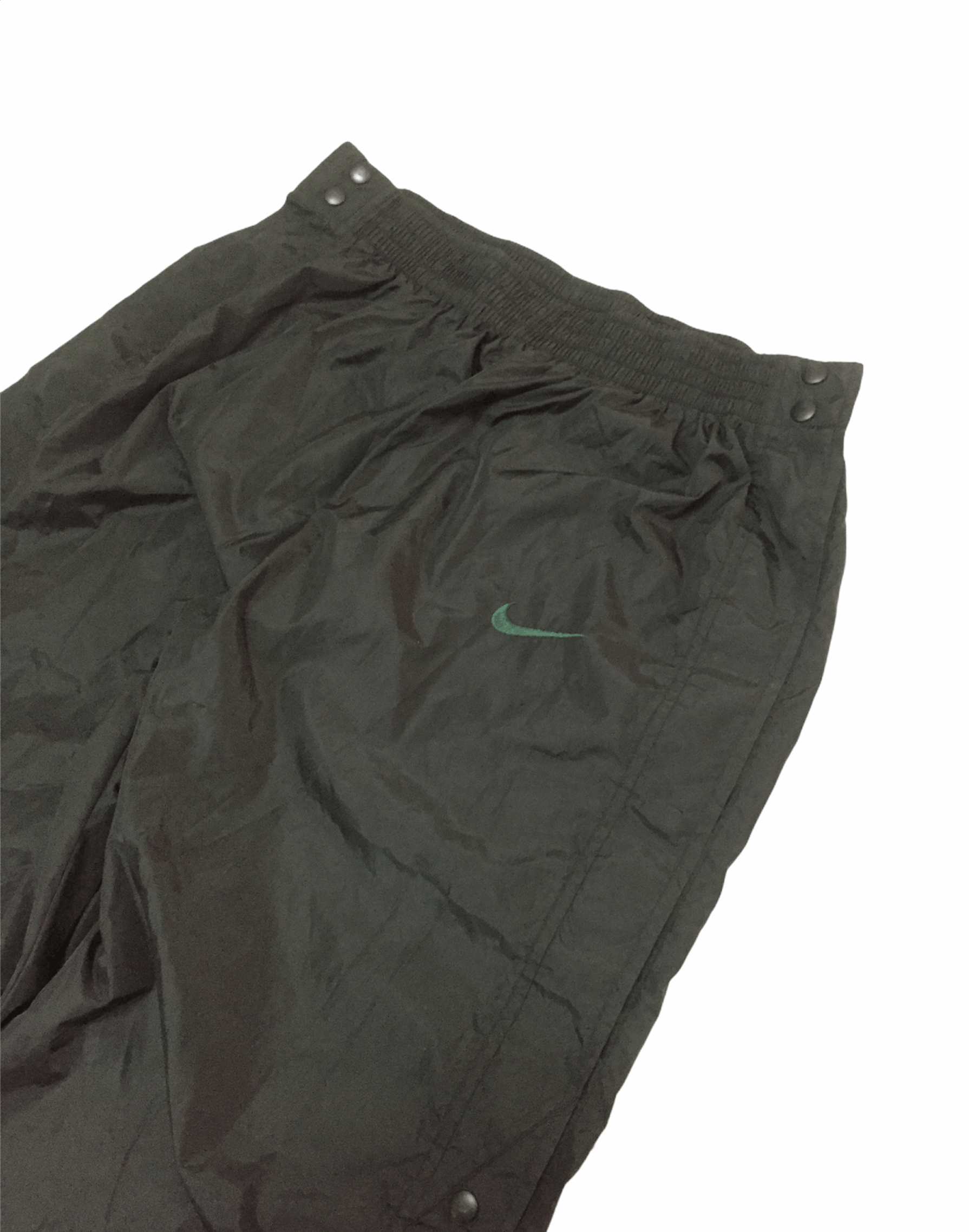 Nike × Vintage 90's NIKE side snap button swoosh nylon pants Size US 34 / EU 50 - 1 Thumbnail