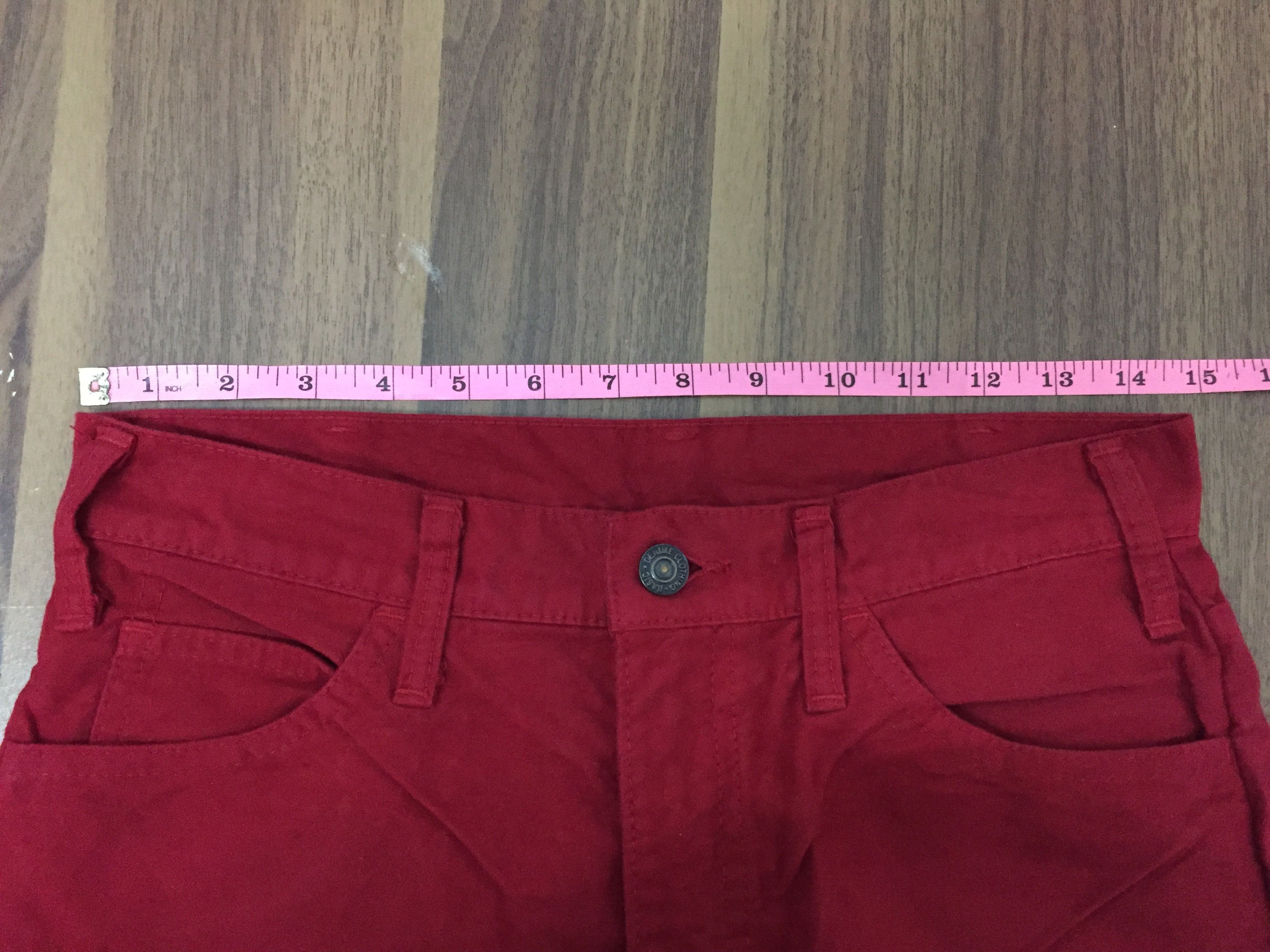 Denime DENIME Japan Red Neon pants Size US 29 - 9 Thumbnail
