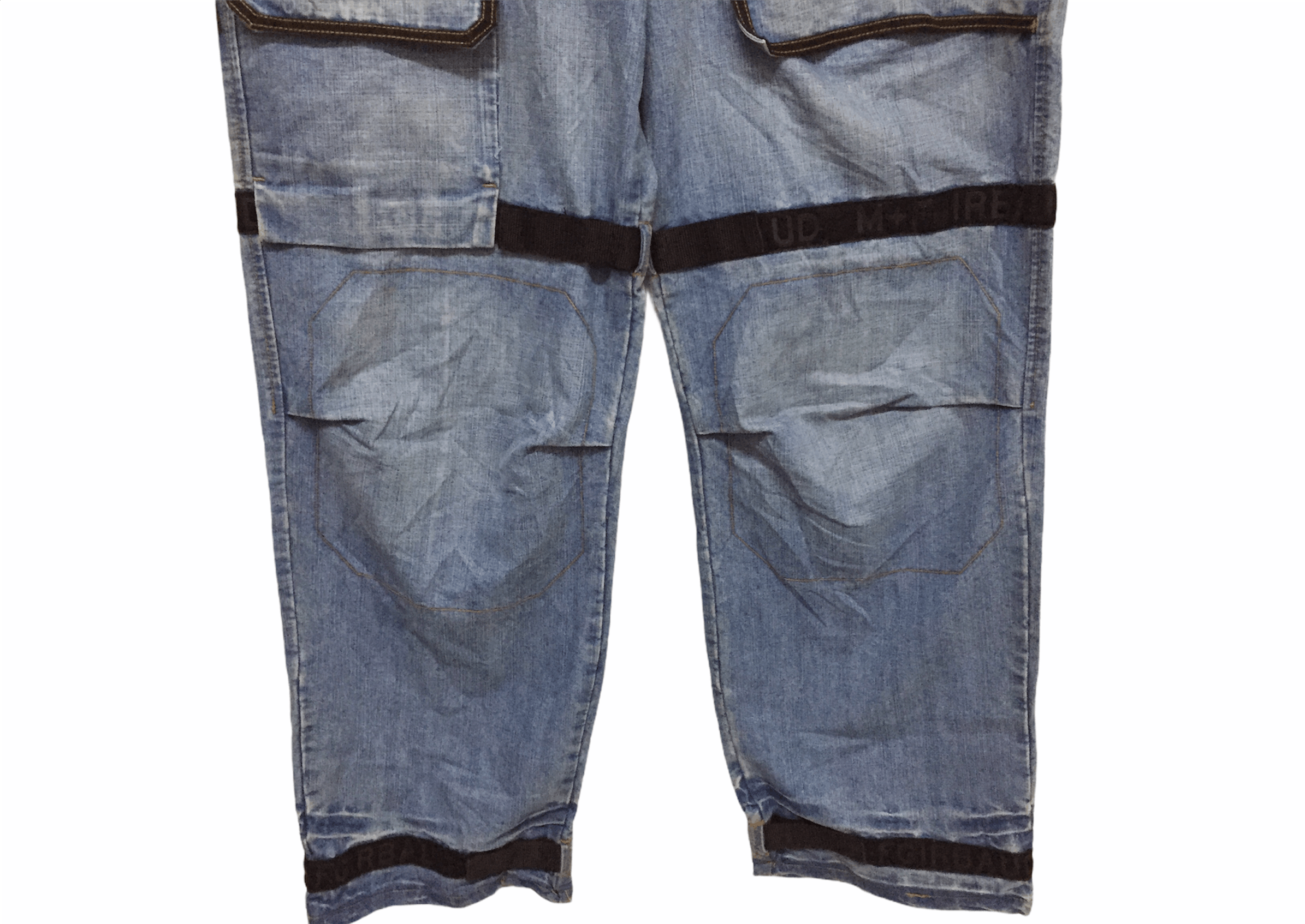Marithe + Francois Girbaud MFG Velcro black Straps denim Size US 37 - 4 Thumbnail