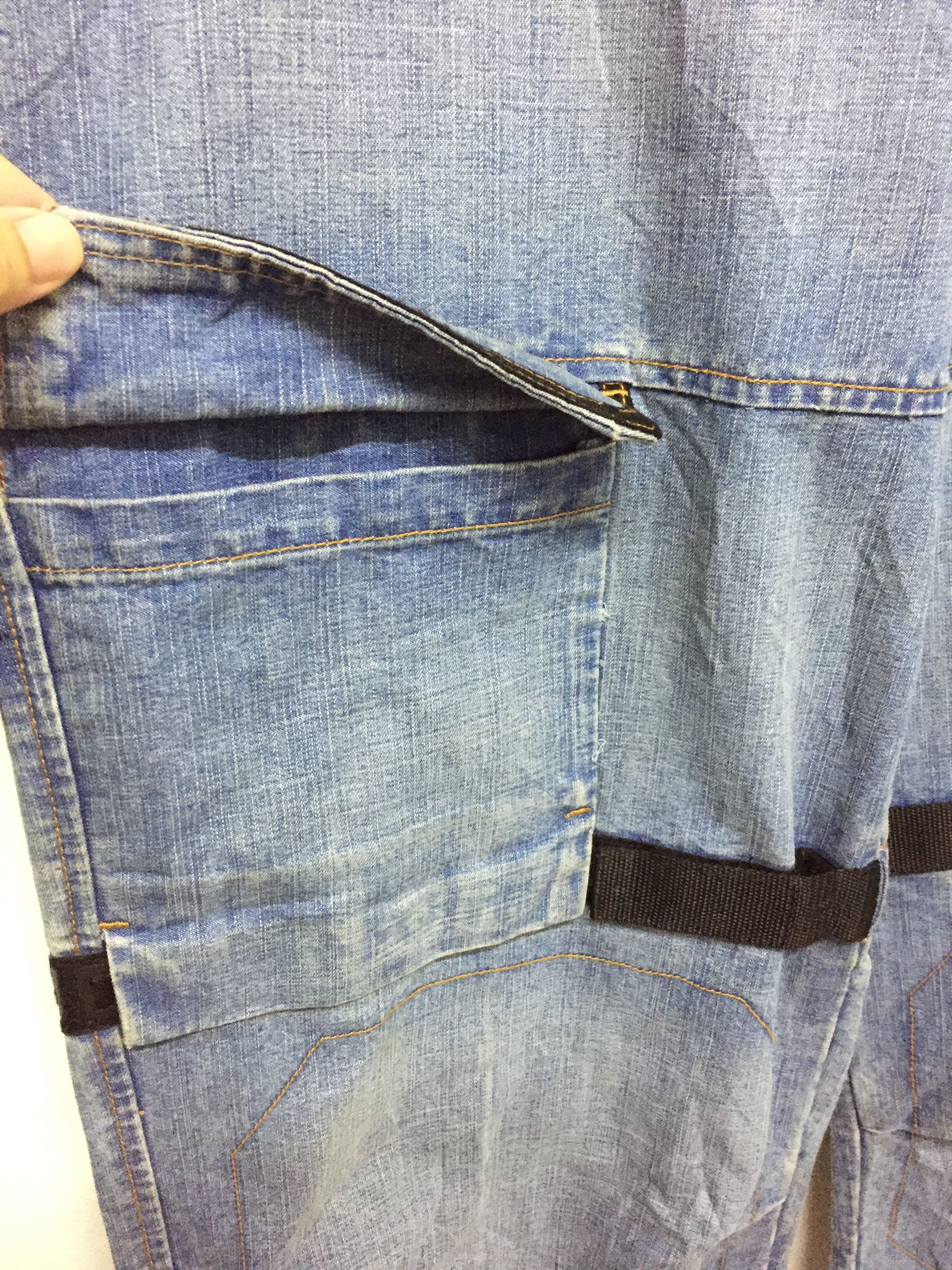 Marithe + Francois Girbaud MFG Velcro black Straps denim Size US 37 - 5 Thumbnail